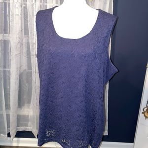 Croft & Barrow Women’s Plus Crocheted Tank/Cami 2x